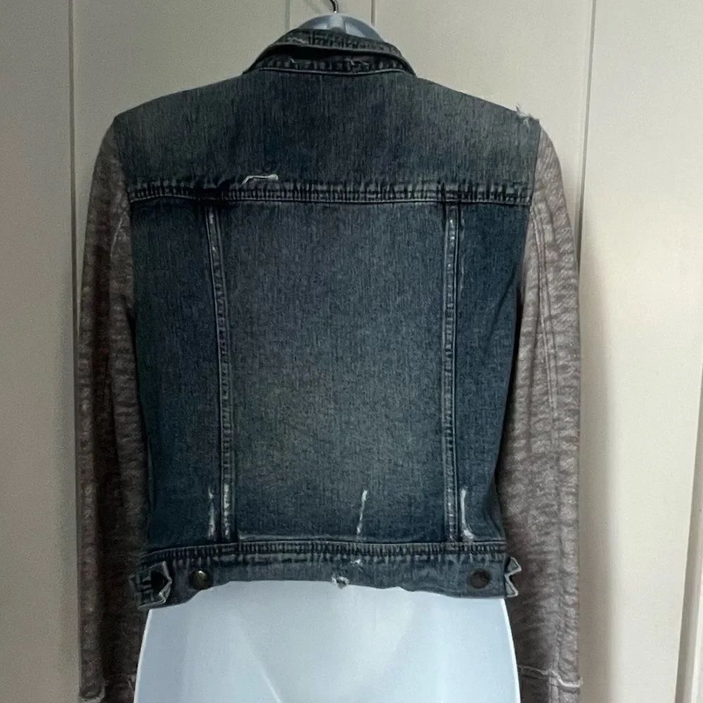 Free People Sweatshirt Knit Jean Distressed Streetwear  Fall Jacket Size S - Picture 2 of 10
